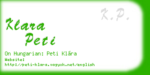 klara peti business card